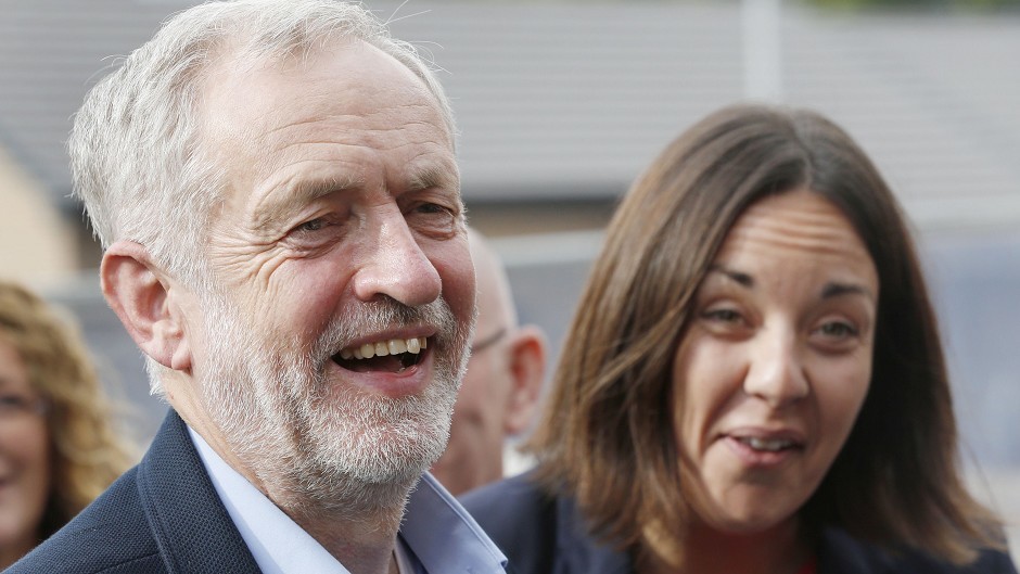 Labour leader Jeremy Corbyn and Scottish Labour leader Kezia Dugdale