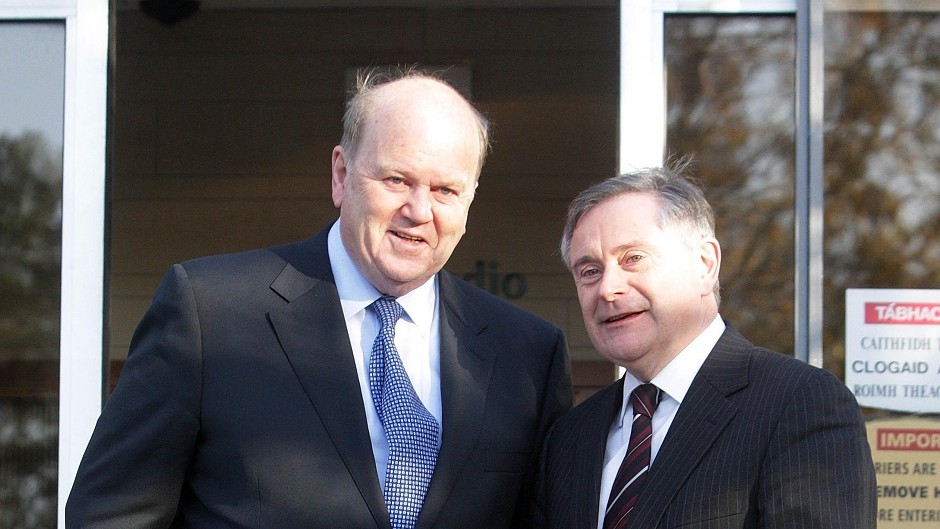 Michael Noonan (left) and Brendan Howlin