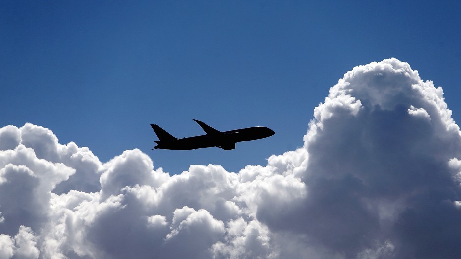 The plane was due to land in Aberdeen