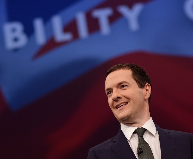 Chancellor George Osborne addresses the Conservative Party conference in Manchester