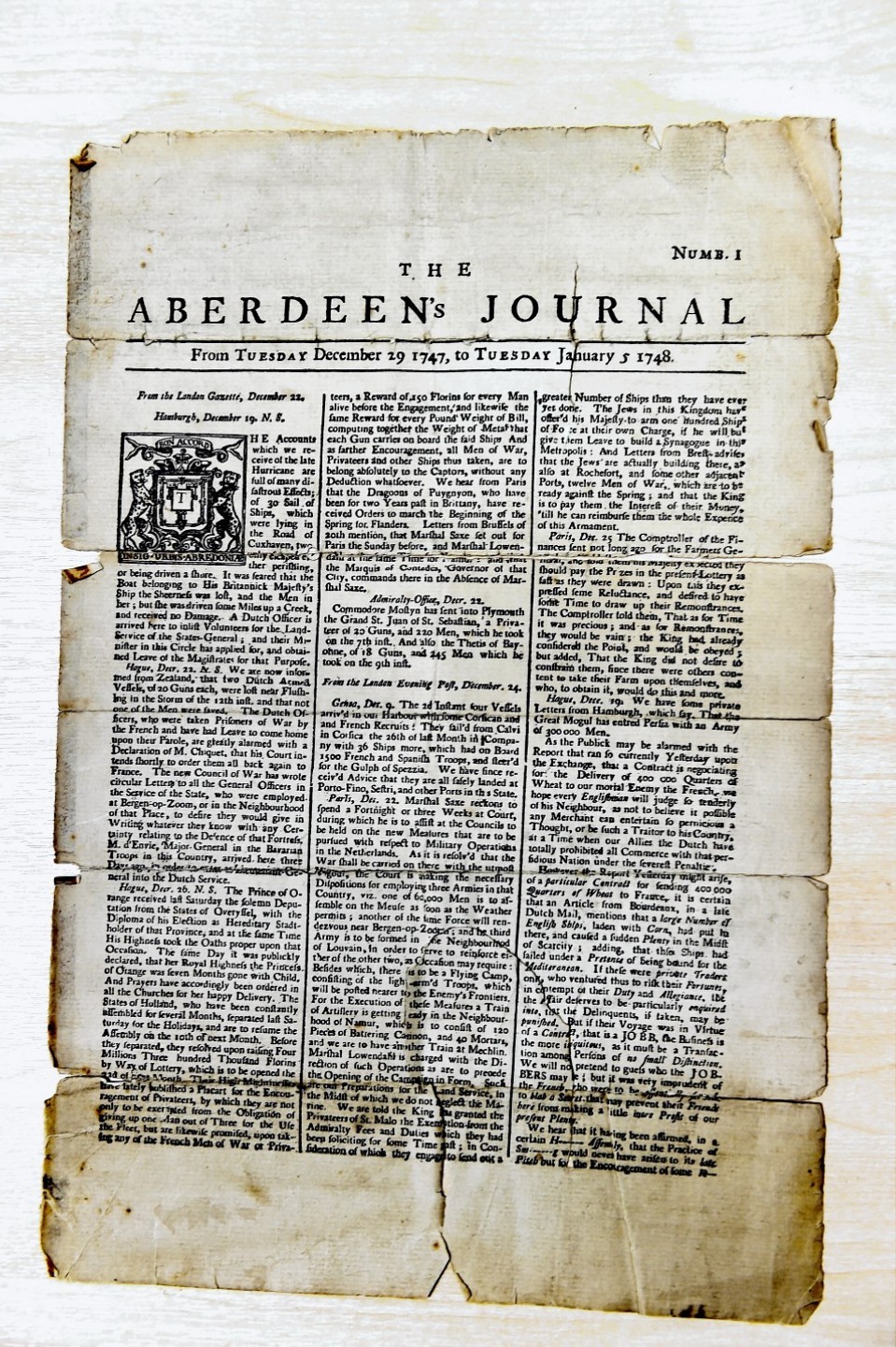 First edition of the P&J