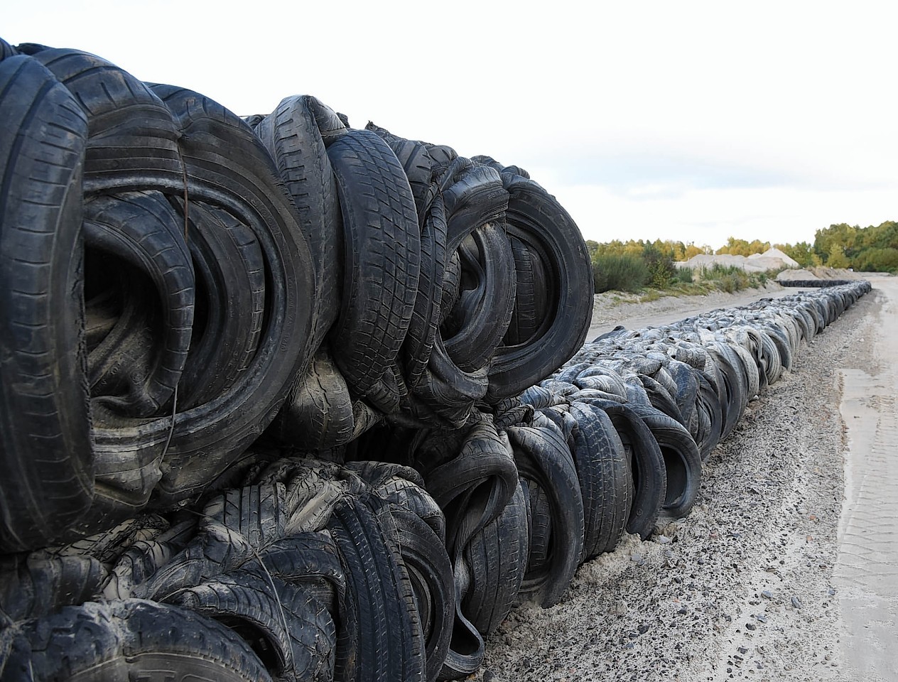 SSE's wall of tyres