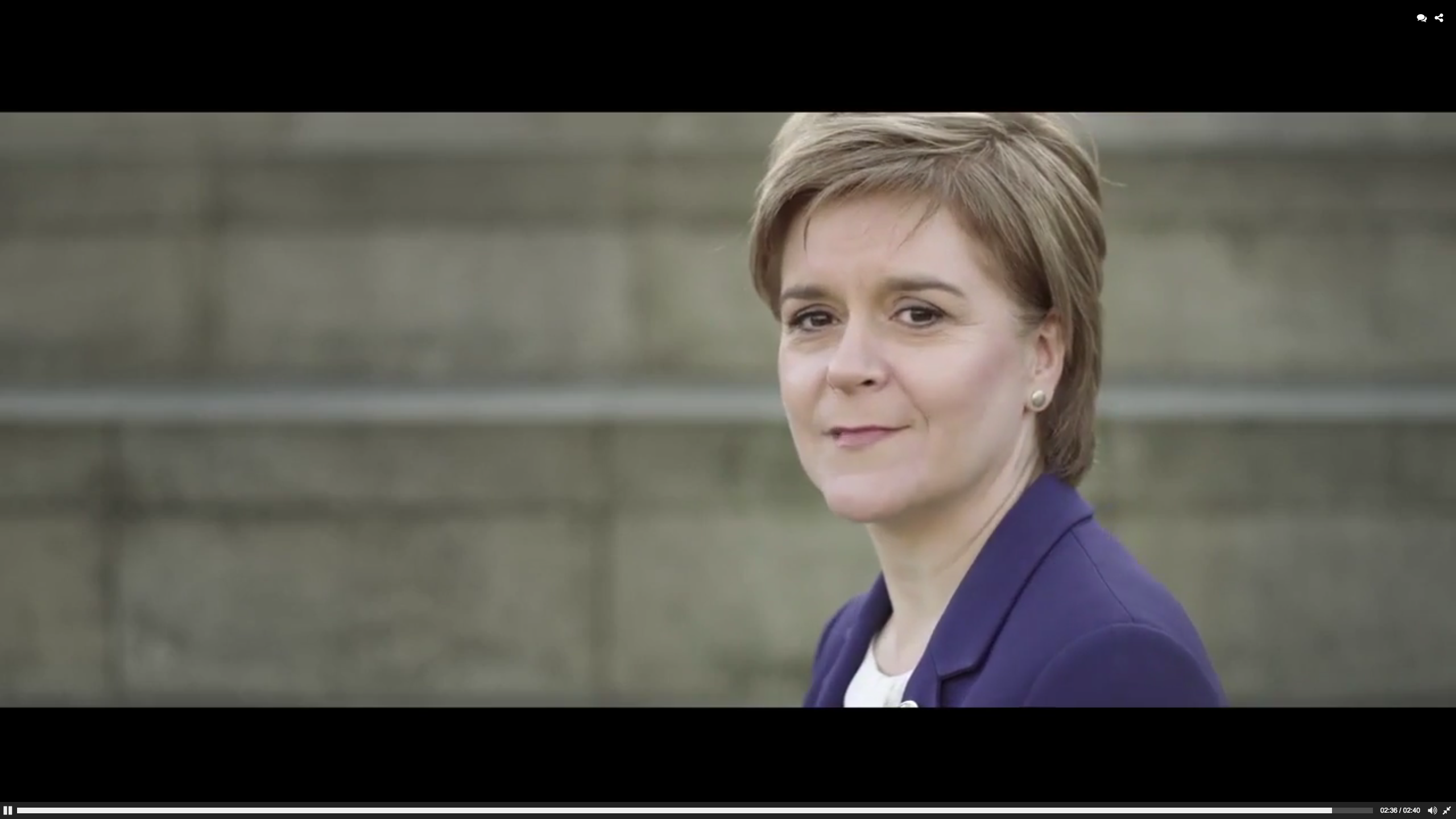 Nicola Strurgeon features in the party political video