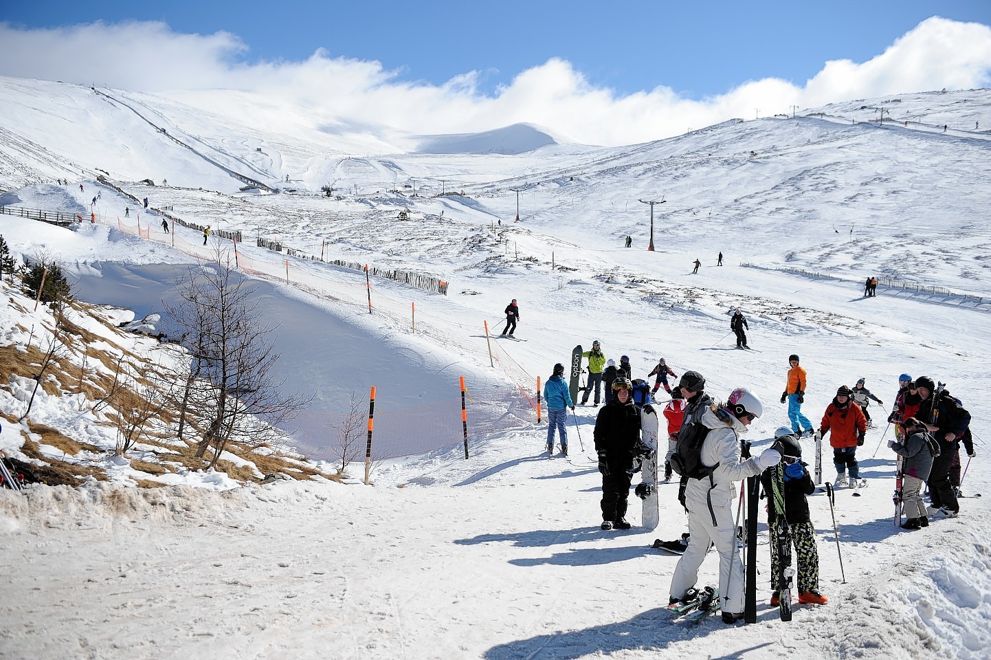 Skiers on the Cairngorms