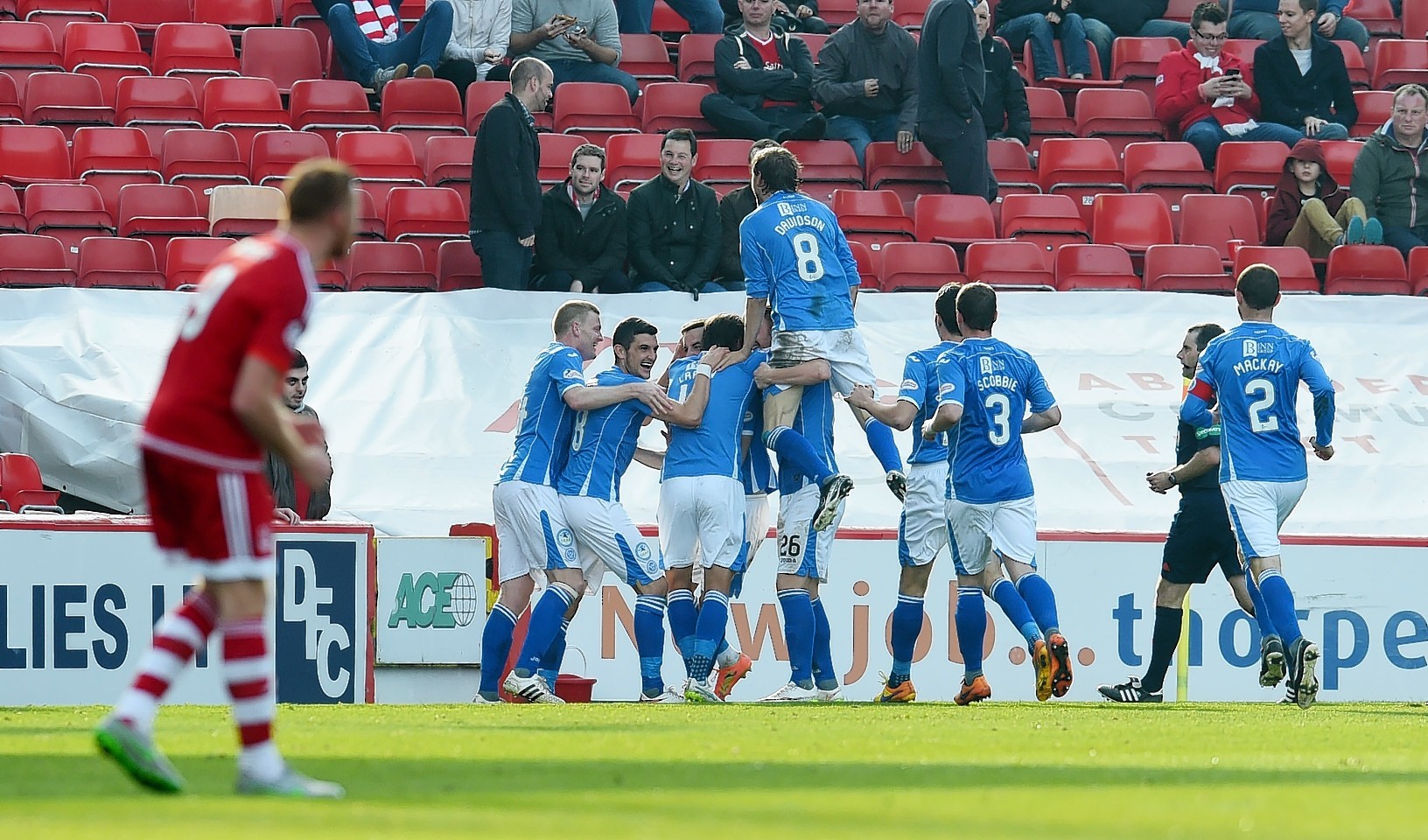 St Johnstone celebrate as they go 5-1 in front