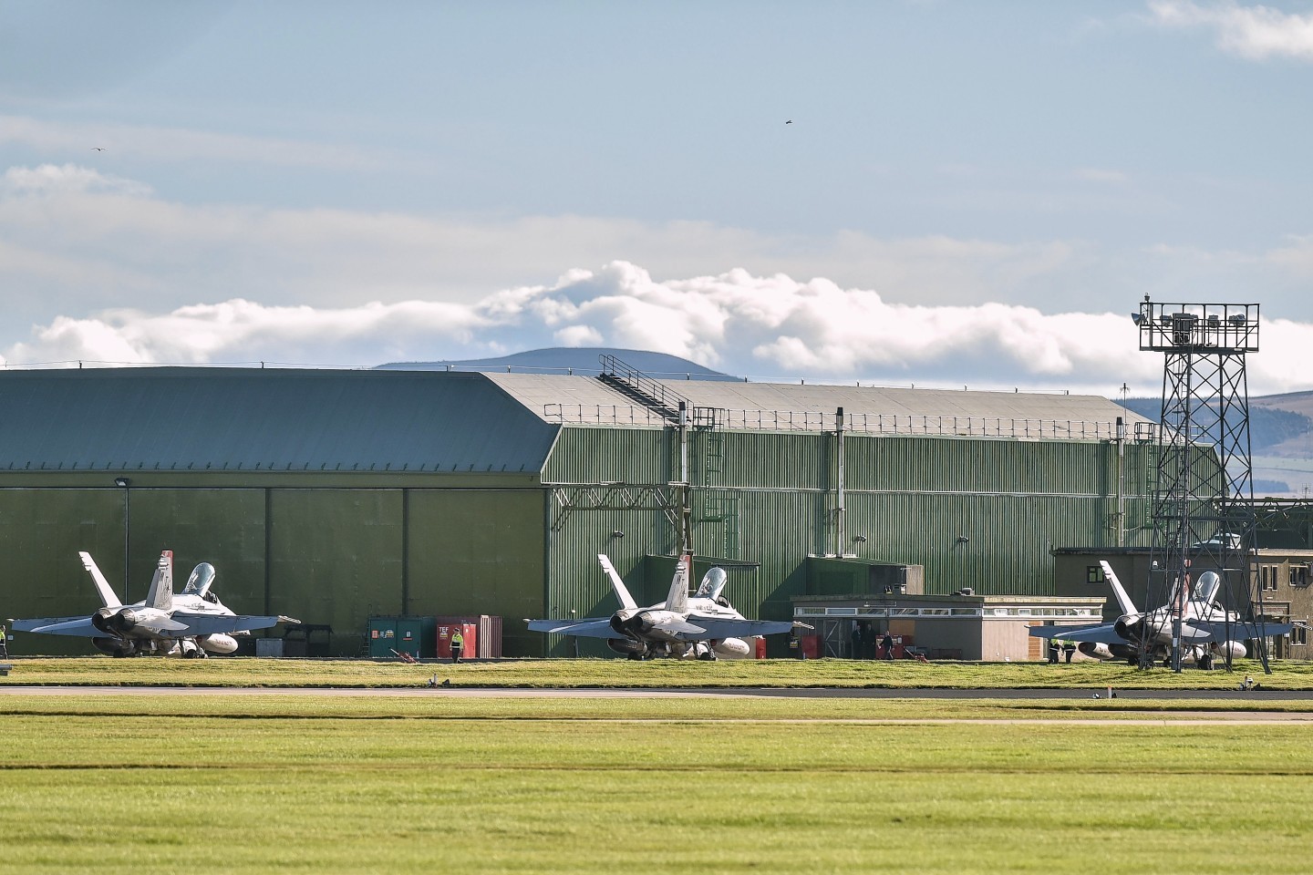 US pilots arrive in Lossiemouth after one of their colleagues died in a crash in England