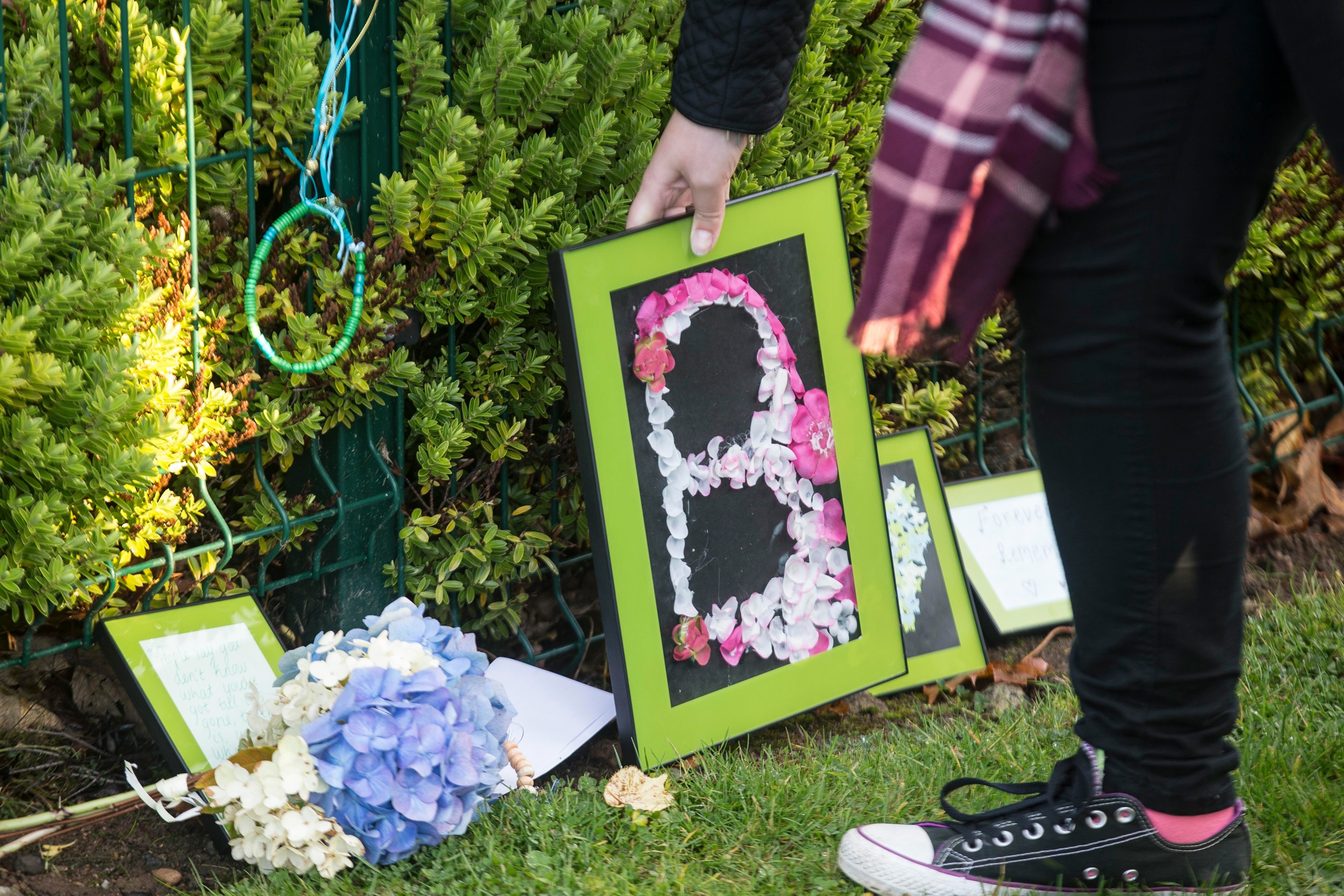 PUPIL STABBED IN SCOTTISH SCHOOL ...  PICTURE OF POLICE AT CULTS ACADEMY IN ABERDEEN WHERE A PUPIL WAS TAKEN TO HOSPITALTHEN DIED. PIC OF FLOWERS LAID BY THE SCHOOL GATES  PIC DEREK IRONSIDE / NEWSLINE MEDIA