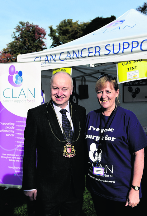 Aberdeen Lord Provost George Adam with CLAN Chief Executive Colette Backwell