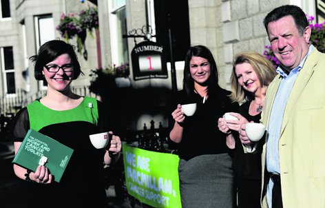 Aileen Stewart, Helen Hall, Muriel Roberts and Jim Rae