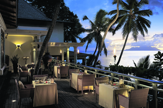 The Les Cocotiers restaurant at the luxurious Hilton Northolme Resort and Spa