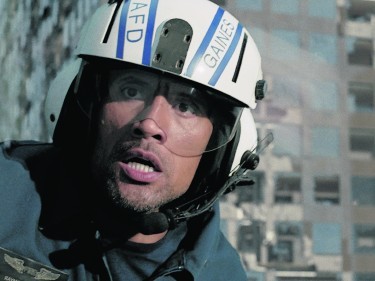 Dwayne Johnson as Chief Ray Gaines in San Andreas