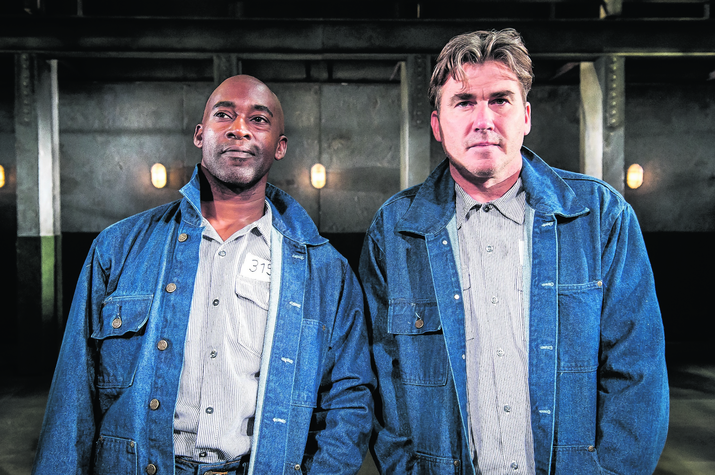 Patrick Robinson, left, and Ian Kelsey take on the iconic roles played by Morgan Freeman and Tim Robbins in the stage adaptation of The Shawhsank Redemption. Photo: Mark Yeoman