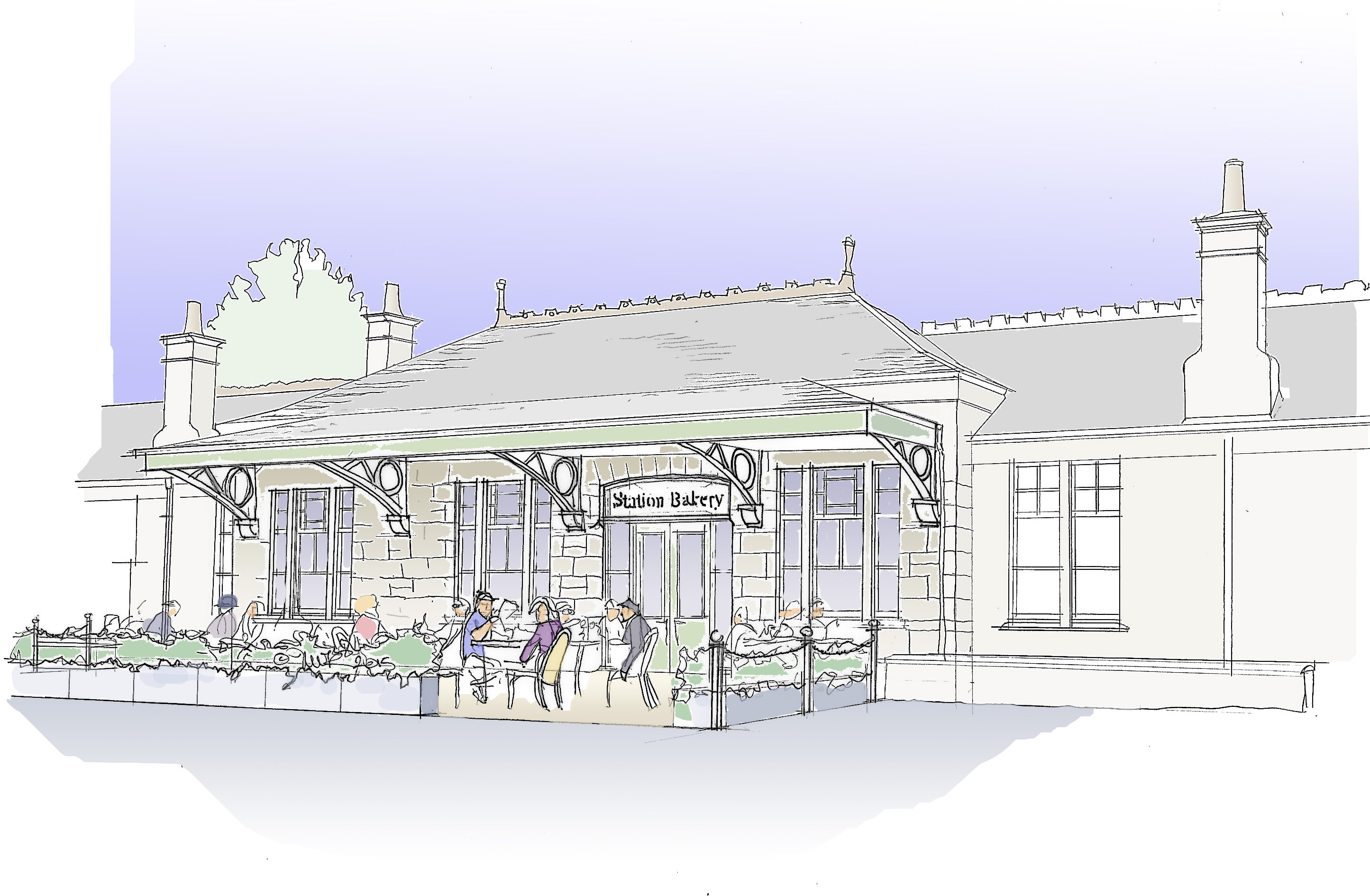 Artist's impression of Aboyne Station