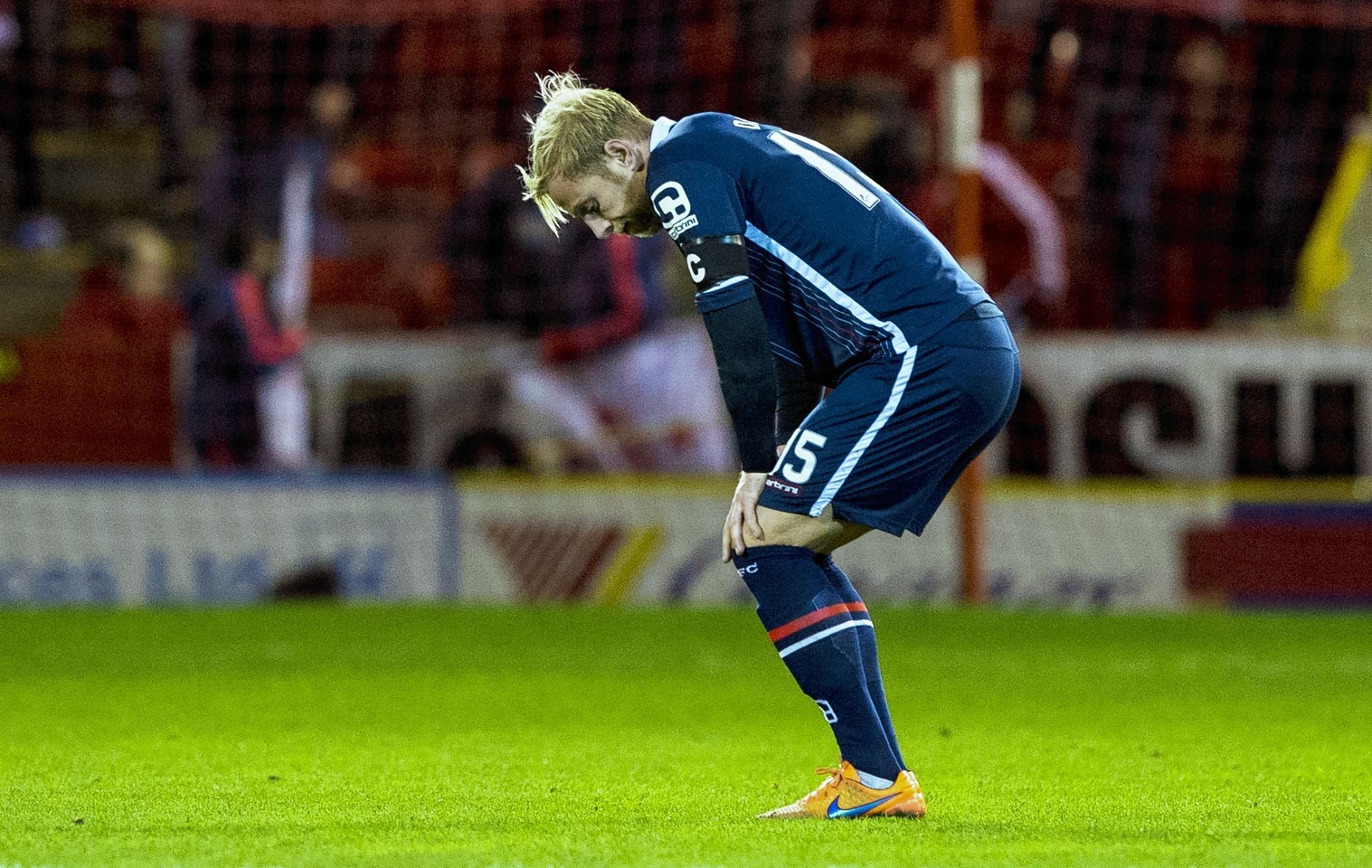 Dejection for Ross County captain Andrew Davies at full-time