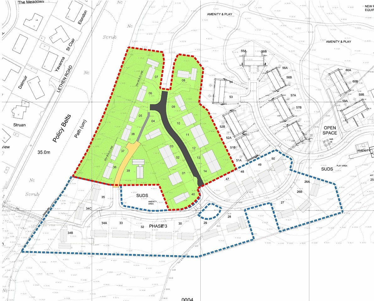 Artist impression of new housing in Auldearn