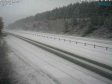 Snow covering the A9 at the Slochd