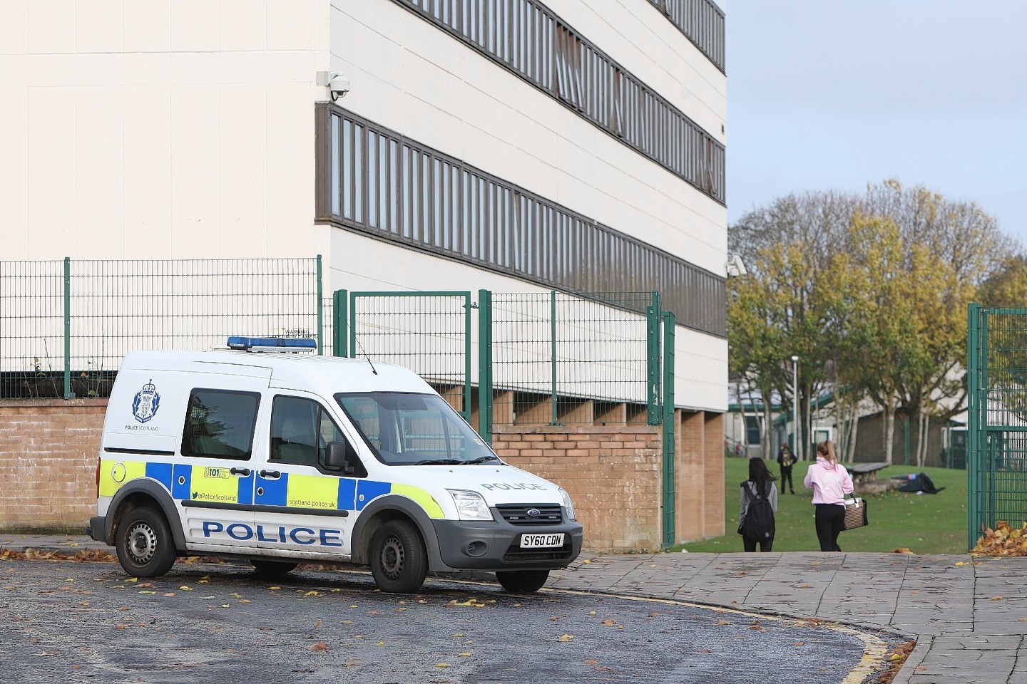 Police outside Charleston Academy