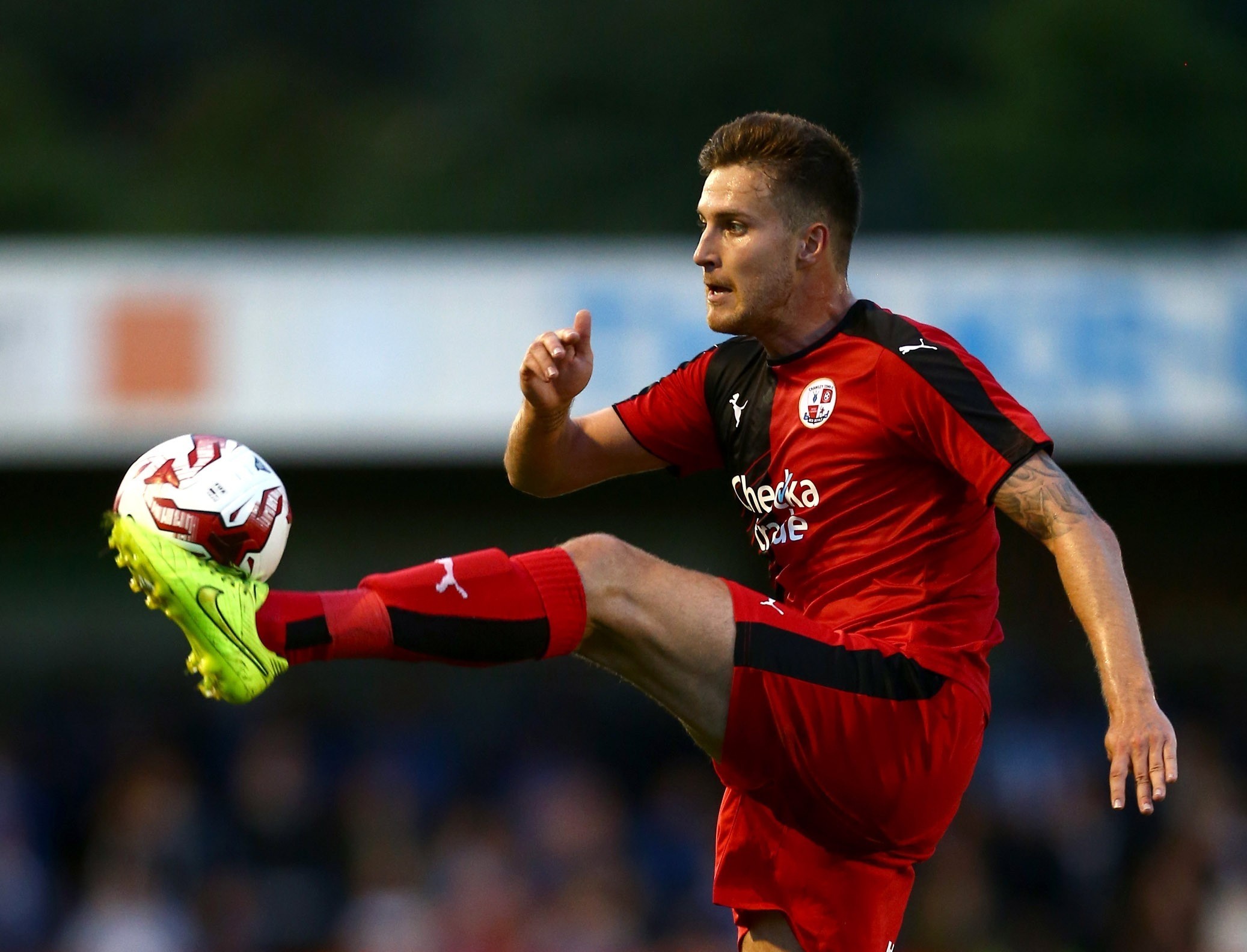 Conor Henderson in action for Crawley