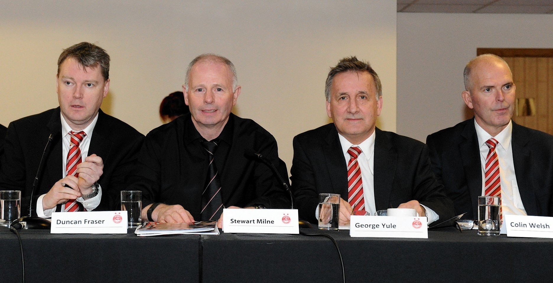 uncan Fraser, Stewart Milne, George Yule and Colin Welsh at the club's AGM last year