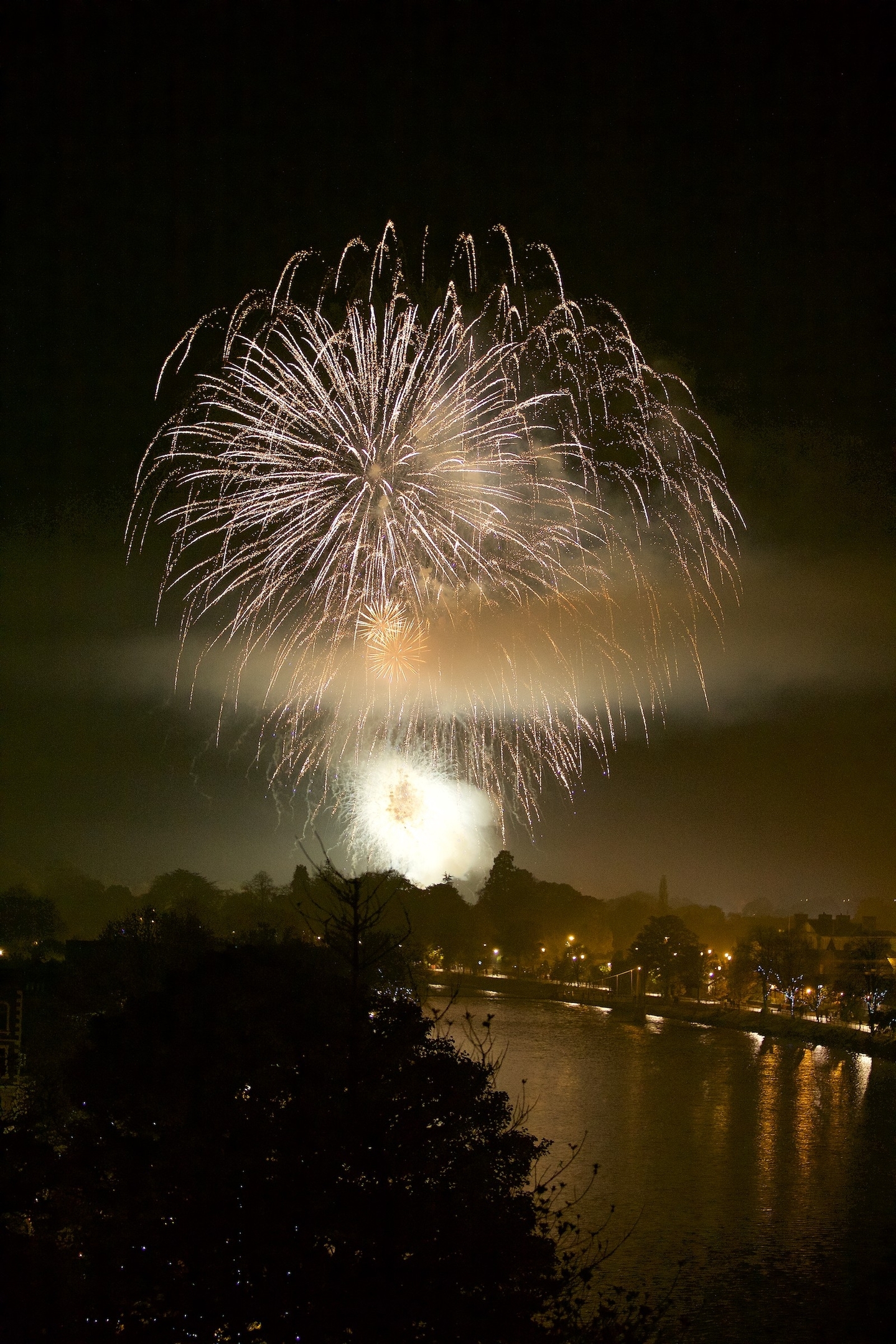 Inverness firework display lights up the sky and the river Ness. Pictures: Paul Campbell