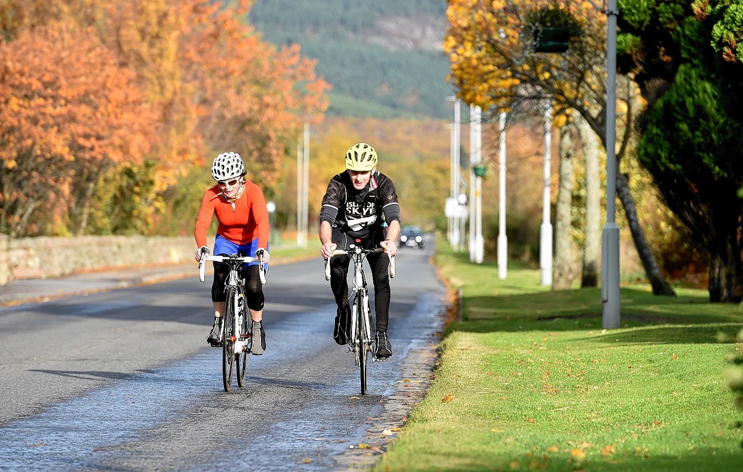 Cyclists take part in the charity ride for Kayleigh's Wee Stars at Ballater. Picture by Colin Rennie