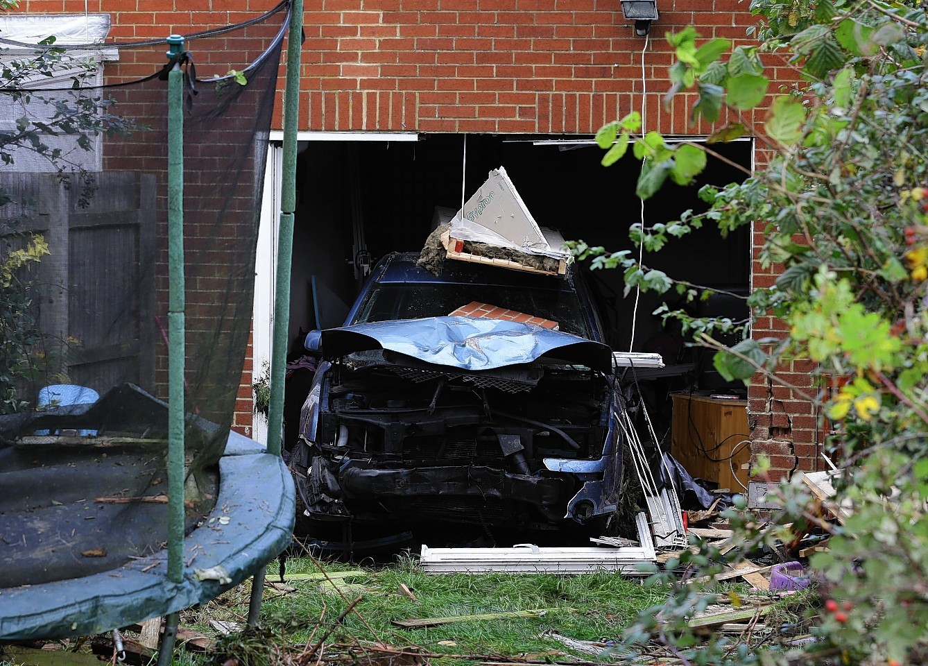 The scene of the crash in Ashford, Kent
