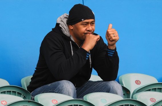 Lomu watches the All Blacks from the stands in 2011