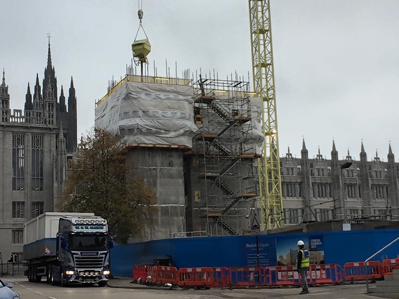 The Marischal Square development continues to tower over other buildings