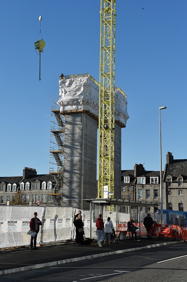 The Marischal Square development continues to tower over other buildings
