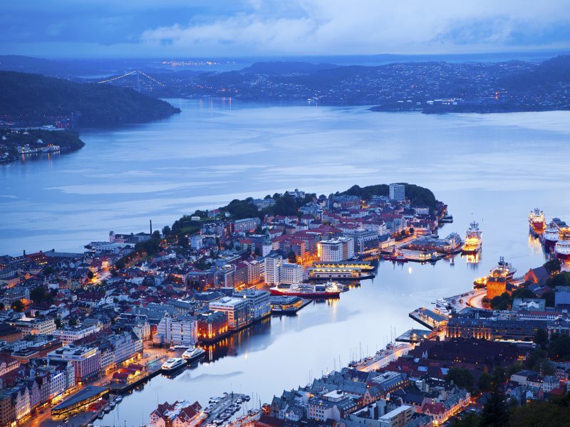 Norway - Bergen at night