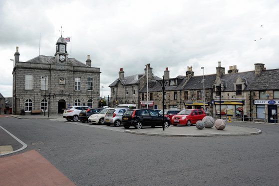 Oldmeldrum village centre.