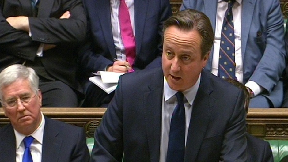Prime Minister David Cameron makes a statement to MPs in the House of Commons