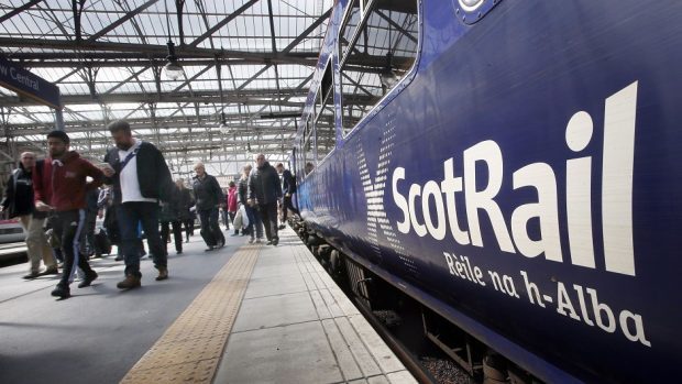 A person has been hit by a train between Perth and Stirling.