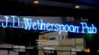 JD Wetherspoon received a top rating of five at more than 93 per cent of bars