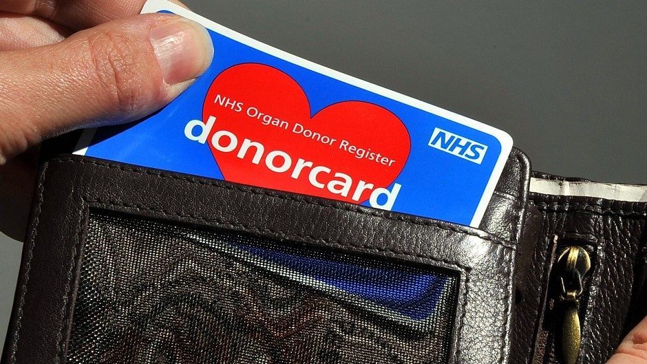 The NHS Organ Donor Card.