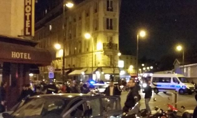 Police arrive on the scene in Paris