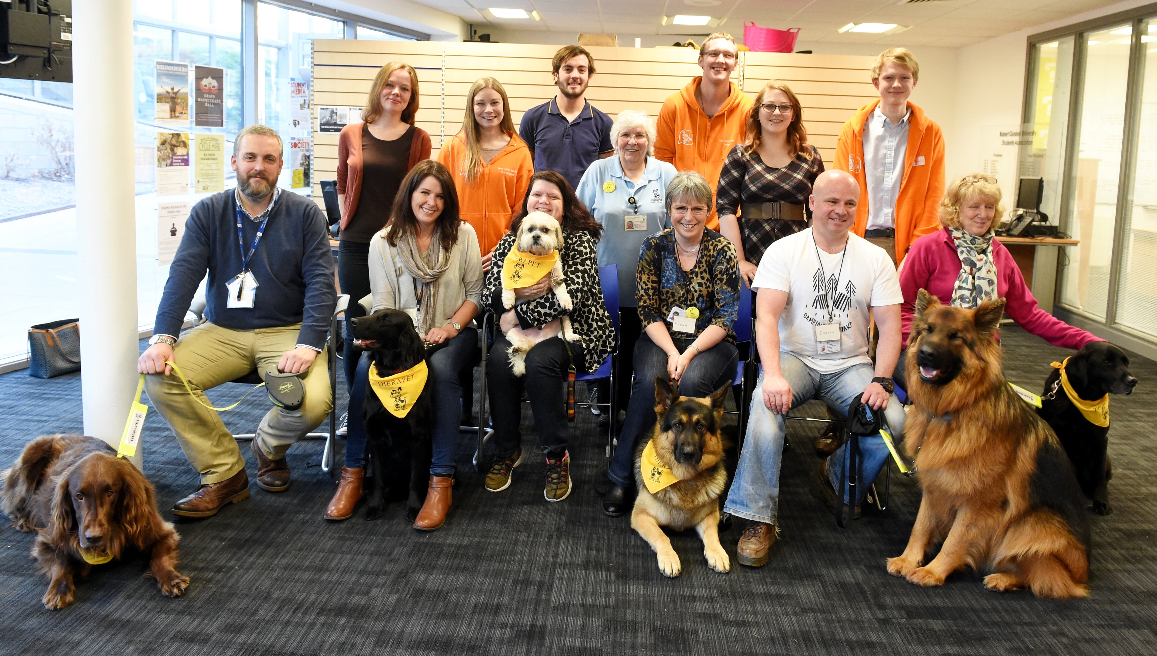 Students at RGU, Garthdee Aberdeen taking part in the Therapet service. Pictures by Jim Irvine 