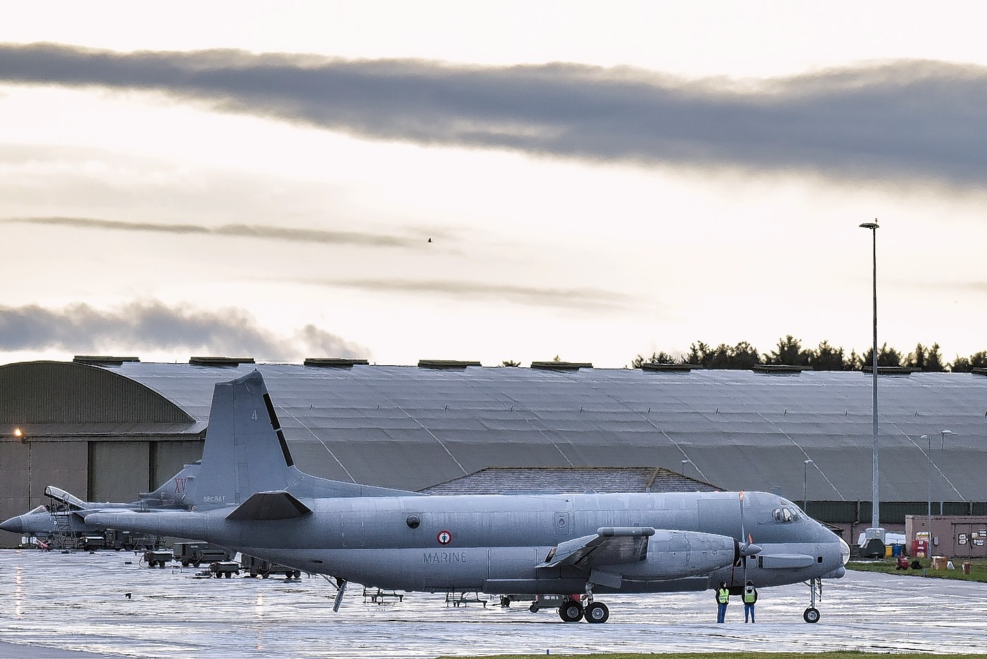 A Breguet Atlantique 2 belonging to the French Naval Avation is seen at RAF Lossiemouth