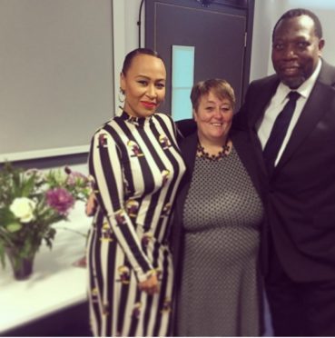 Emeli, mum Diane and dad Joel