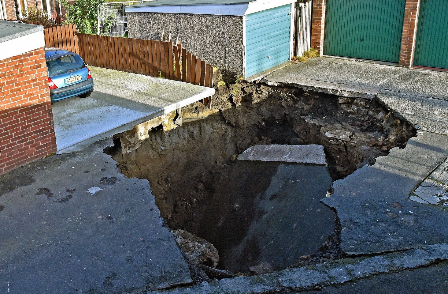 A 20ft (6m) sinkhole opened up