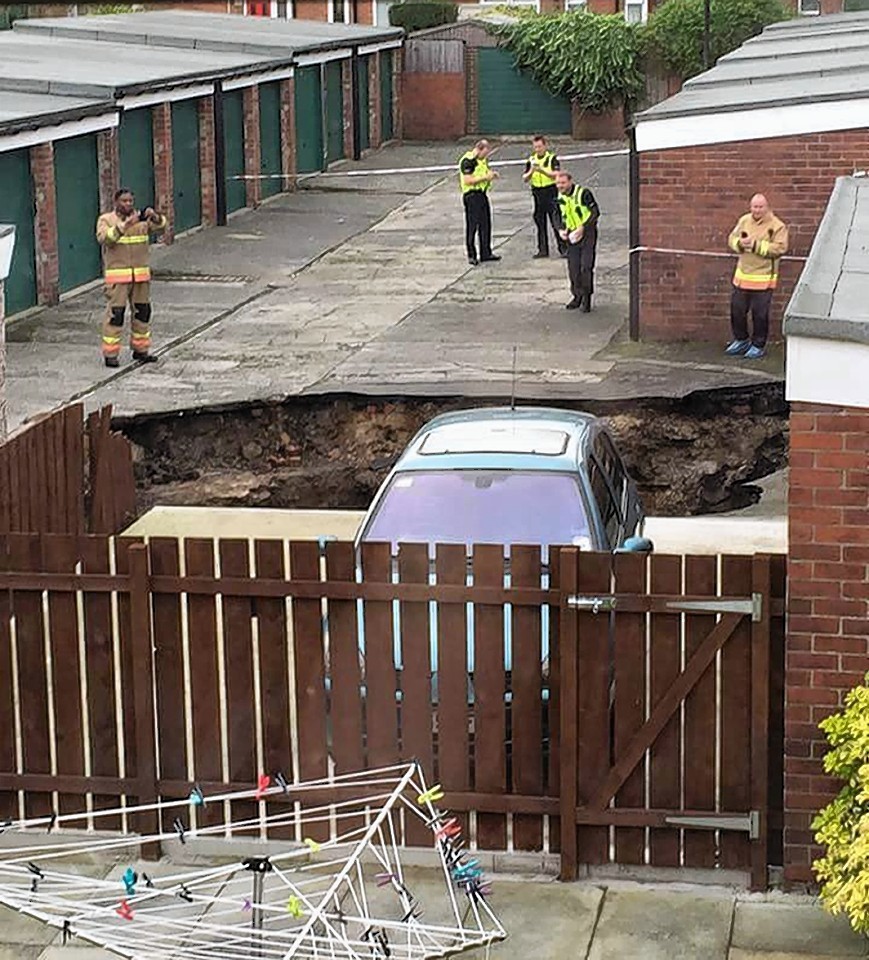 A 20ft (6m) sinkhole opened up