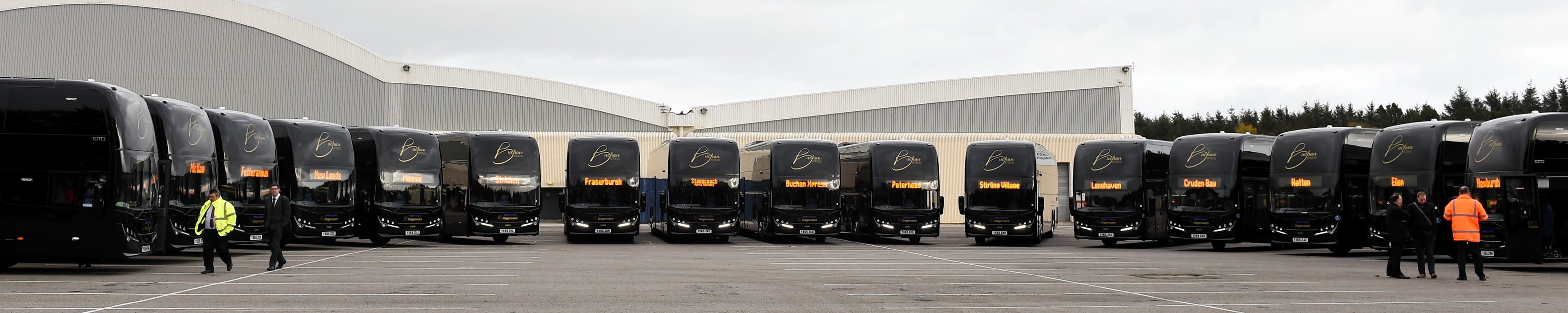 The fleet of 17 brand new coaches 