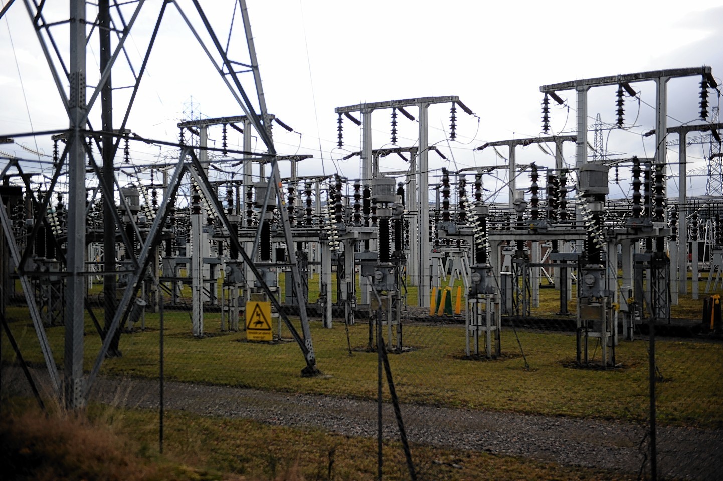 The electricity sub-station at Wester Balblair.