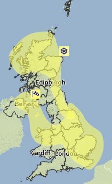 The Met Office are warning of snow across the north-east, Highlands and Islands
