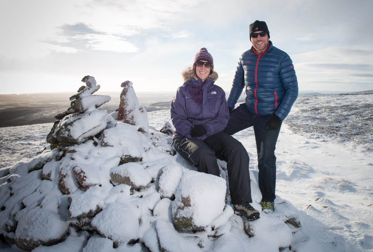 Gillian Fowler and Niall Craig at the Cairn O'Mount. Picture by Michal Wachucik