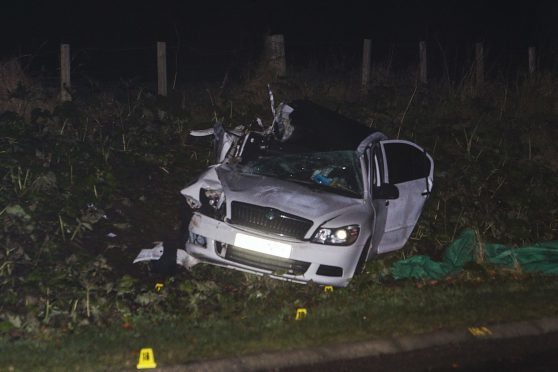 Fatal accident involving a lorry and car on the A90