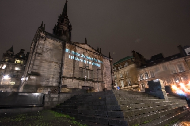 Words from Hame (St Andrew's Day under the Southern Cross), will be projected onto legendary buildings across the country