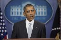 President Barack Obama speaks about attacks in Paris from the briefing room of the White House