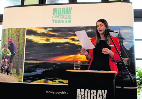 Event host Sarah Medcraf, from Moray Chamber of Commerce