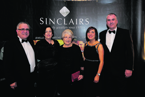 Ian and Hazel Sinclair with Helen Sinclair, Debbie Sinclair and Roger Mutch